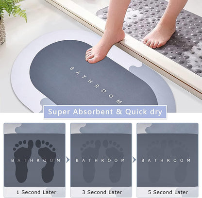 Premium Absorbent Bath Mats – Quick Dry, Non-Slip, and Machine Washable