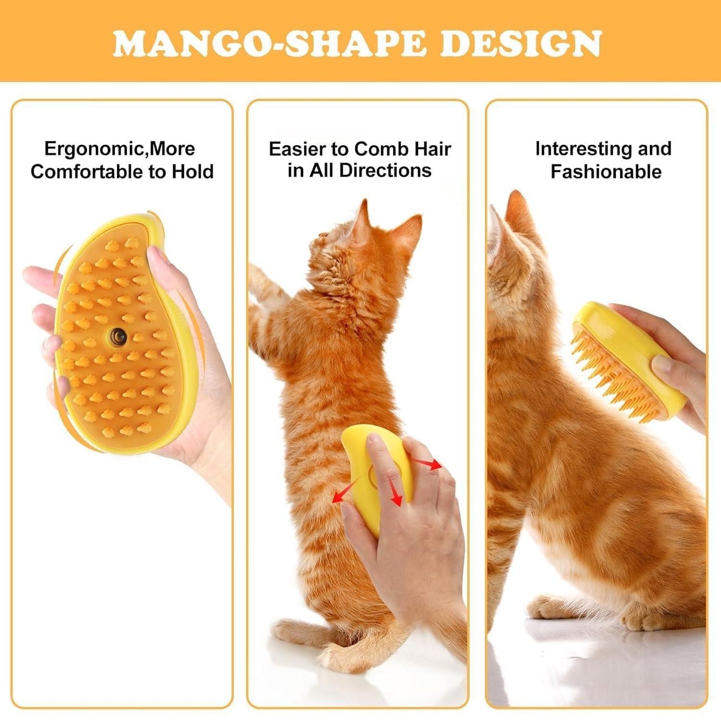 MangoSteamy Pet Grooming Brush