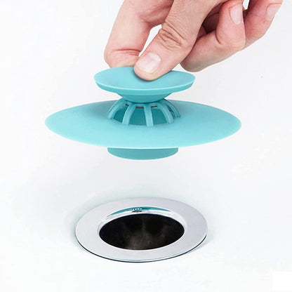 2-in-1 Home Bathroom Kitchen Silicone Stopper (Pack of 2)