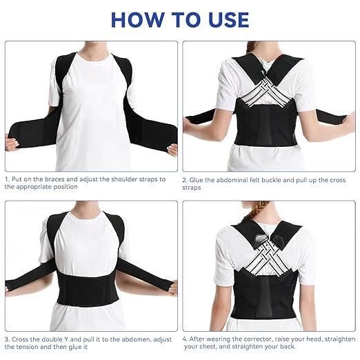 Adjustable Back Posture Corrector & Slouch Relief Belt for Men and Women