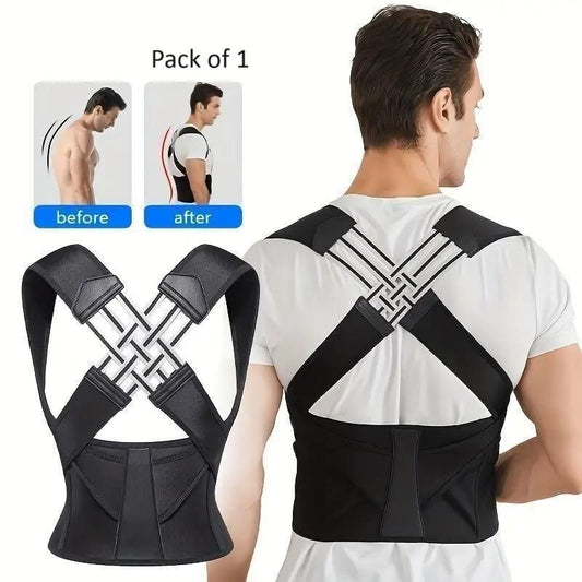 Adjustable Back Posture Corrector & Slouch Relief Belt for Men and Women